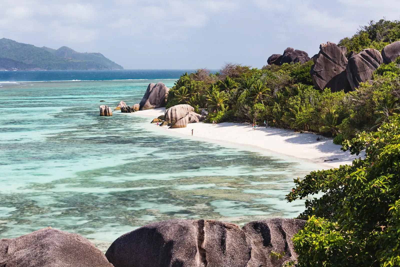 Les célèbres rochers granitiques d'Anse Source d'Argent à La Digue