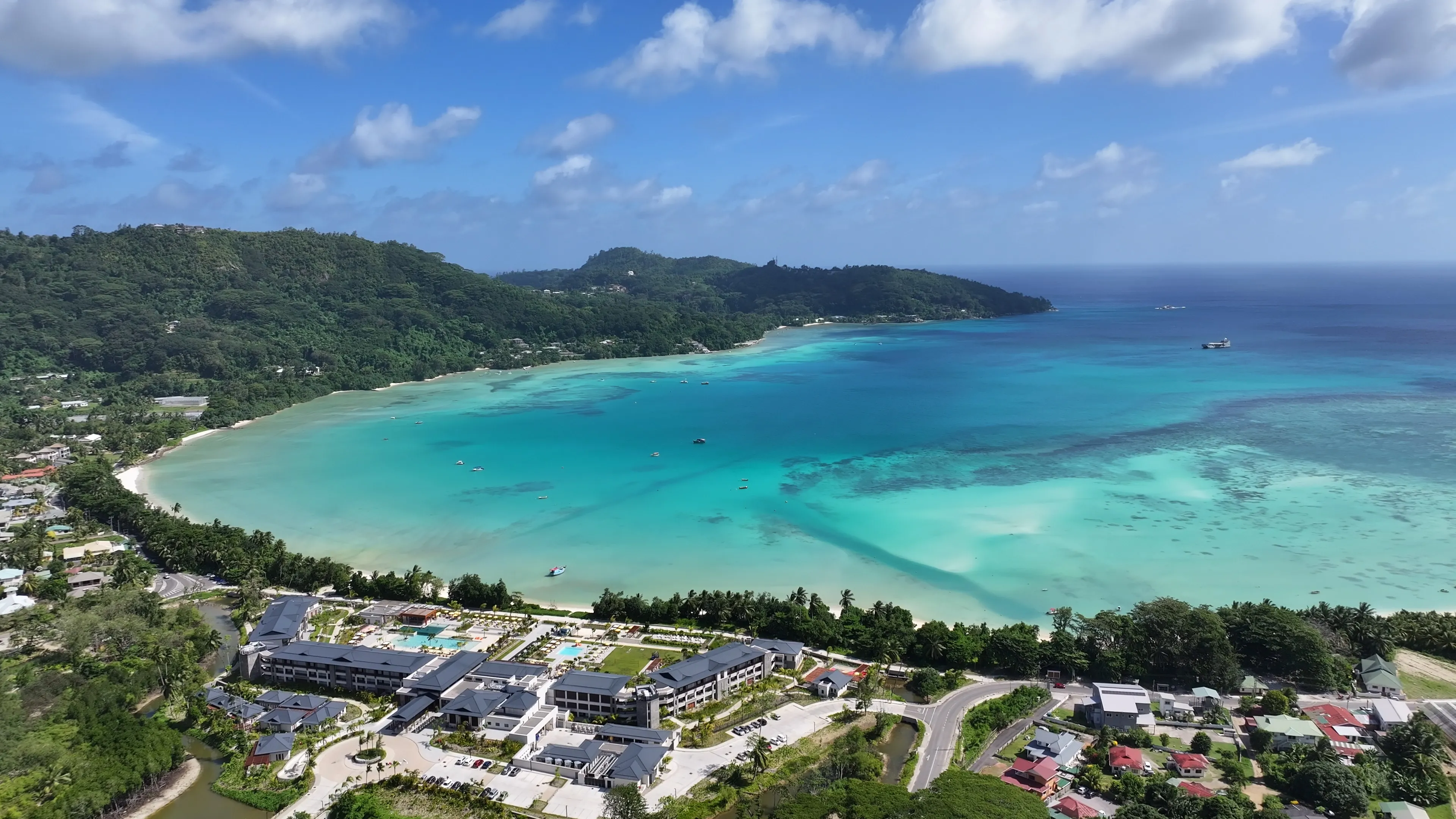 Vue panoramique de Mahé, île principale des Seychelles